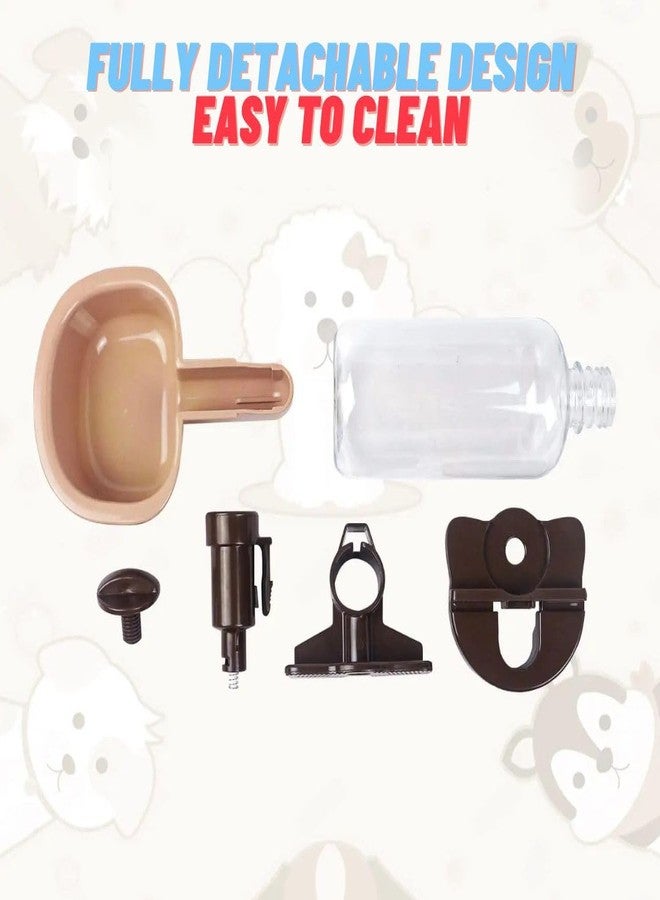 سايج سكوير وعاء طعام وموزع مياه أوتوماتيكي للقطط من سيج سكوير، وعاء ماء متحرك مع حامل، وعاء طعام متين وزجاجة ماء تعمل بالجاذبية للقطط الصغيرة والكلاب والأرانب والقطط الصغيرة - Image 3